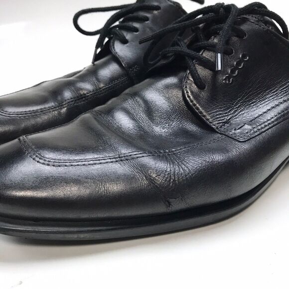 ECCO Windsor Extra Width Black Leather Comfort Dress Oxfords US 9.5 / 10 EU 44 main image 8